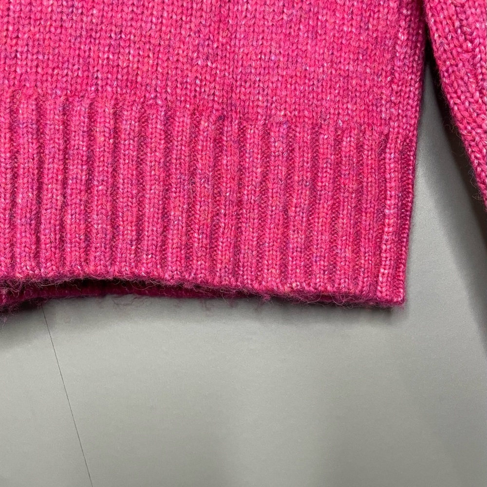 J. Crew Women's Alpaca Wool Blend Crewneck Sweater Fuchsia Heather NWT - Picture 6 of 14